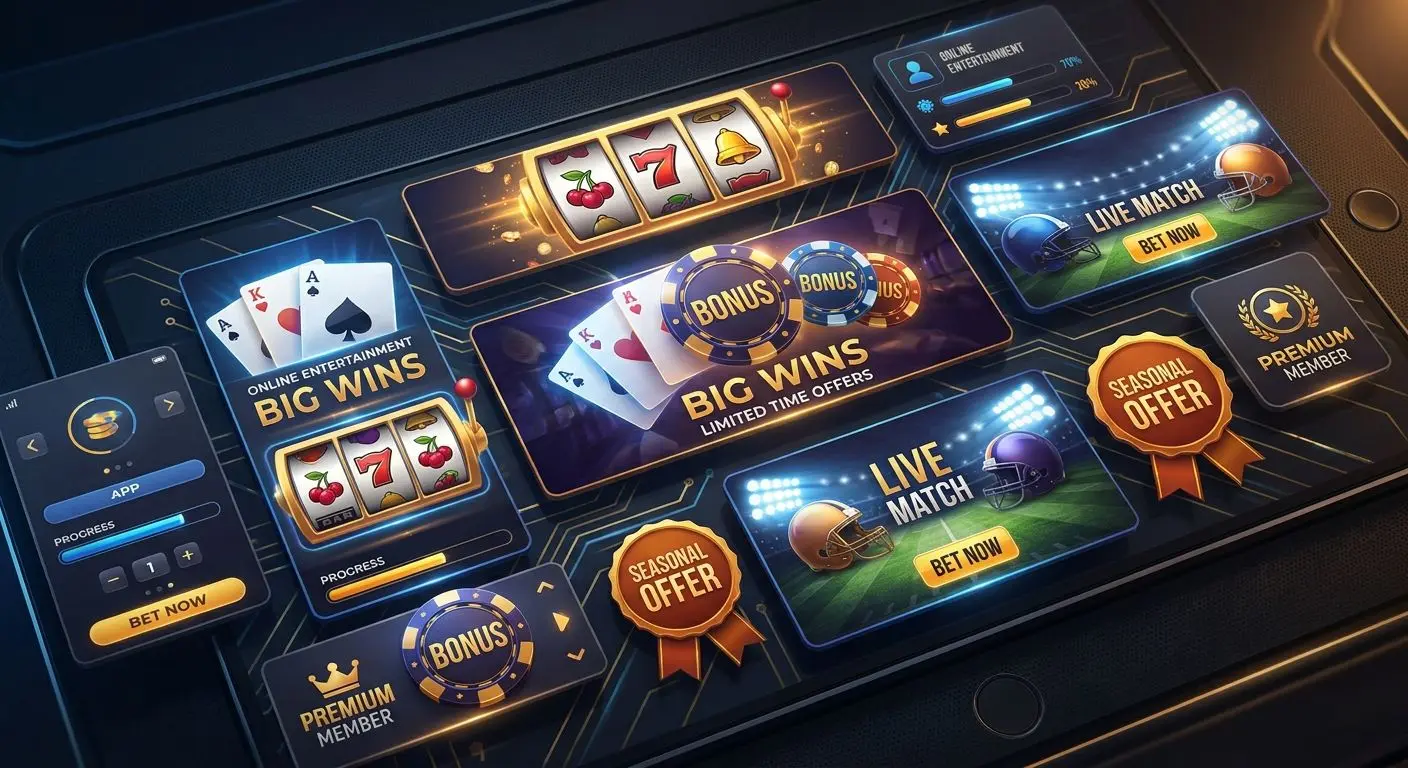 Outros bónus e promoções Solverde Colagem de promoções com elementos de slots e desporto