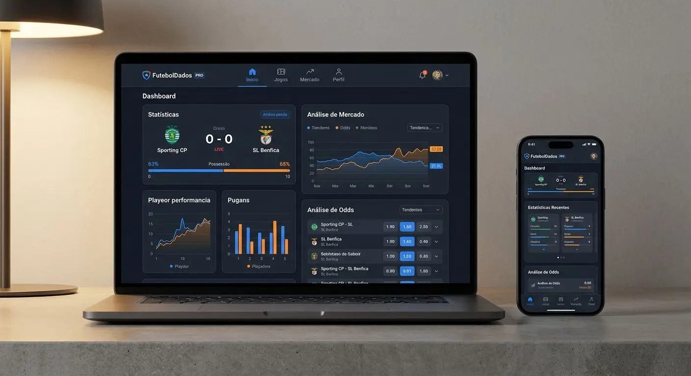 Interface desktop e mobile da plataforma desportiva Solverde