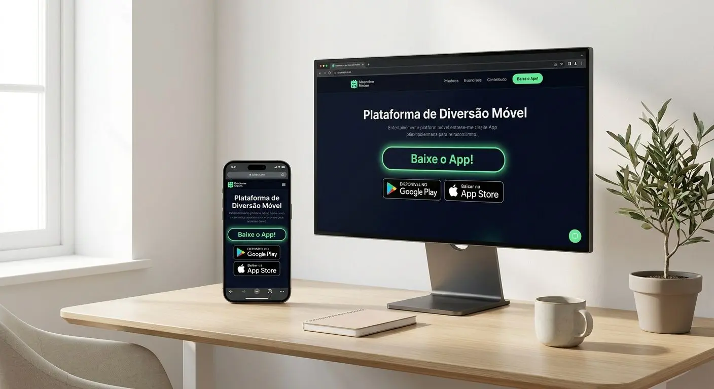 Site Solverde em desktop e telemóvel com secção da app em destaque
