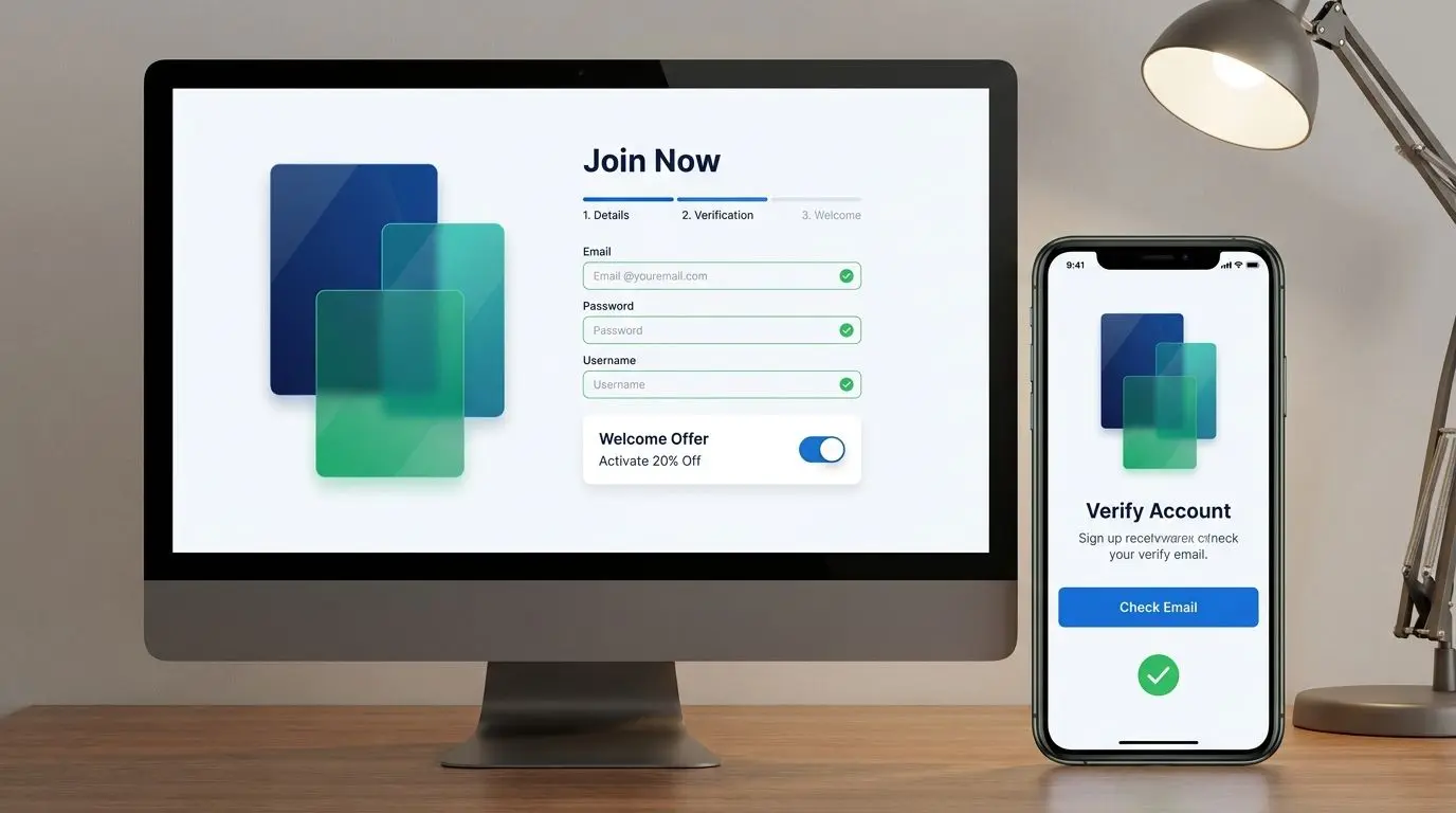 Interface de registo e ativação de oferta online