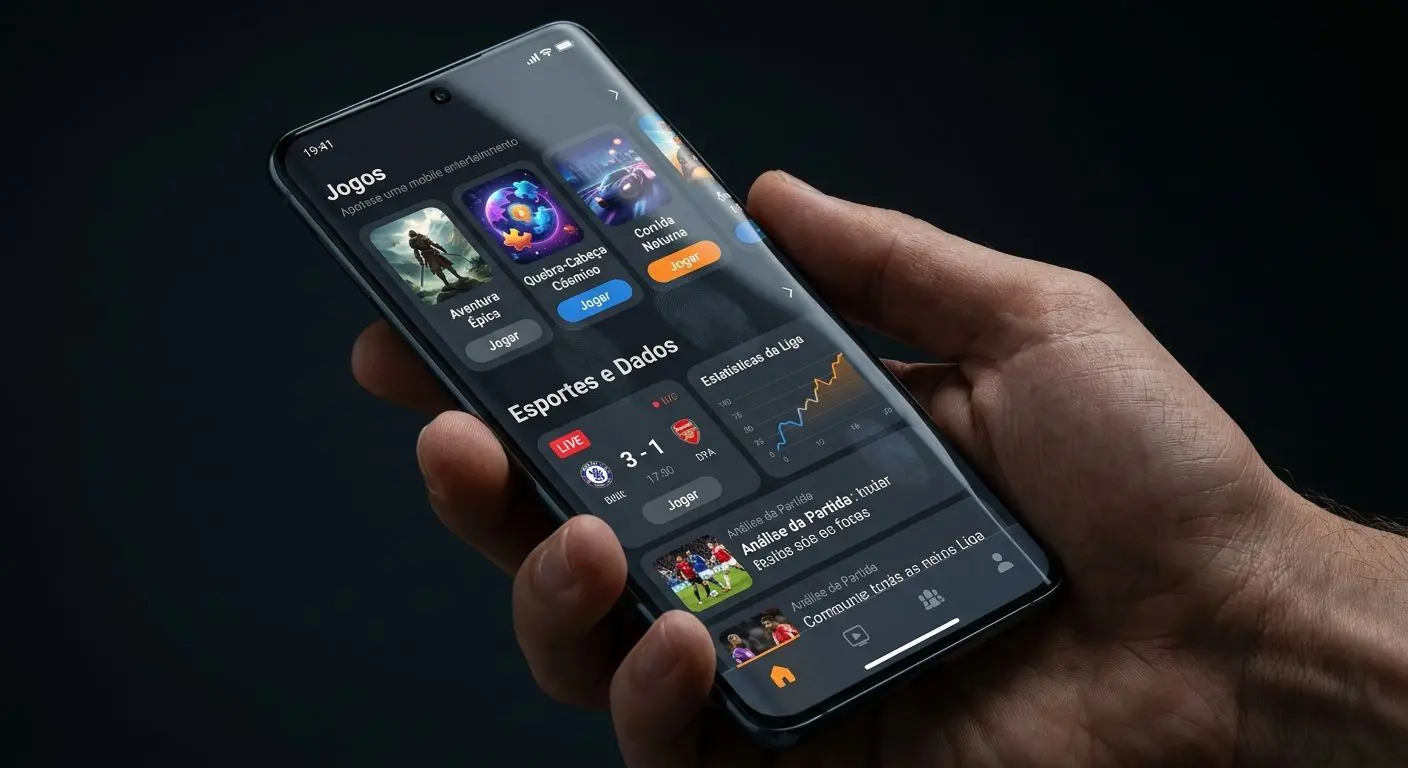 Funcionalidades da app Solverde no iOS Interface da app com secções de casino e apostas desportivas