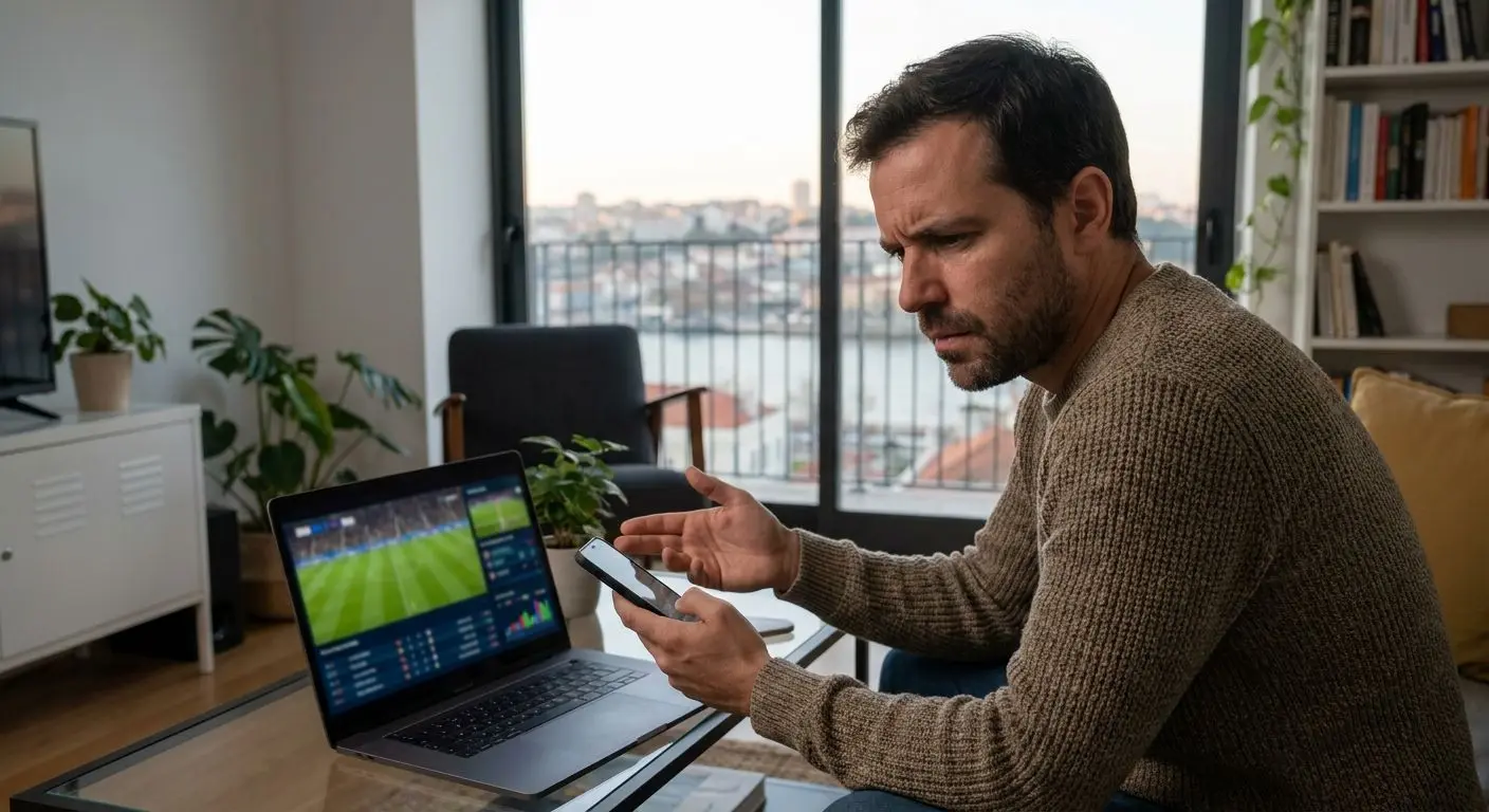 Adepto a comparar opções de ver futebol online e acompanhar dados do jogo